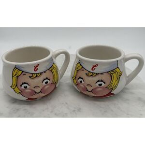 Campbell's kid Soup Mug/Cup/Bowl‎ 16oz Vintage 1998 Houston Harvest (Set Of 2)